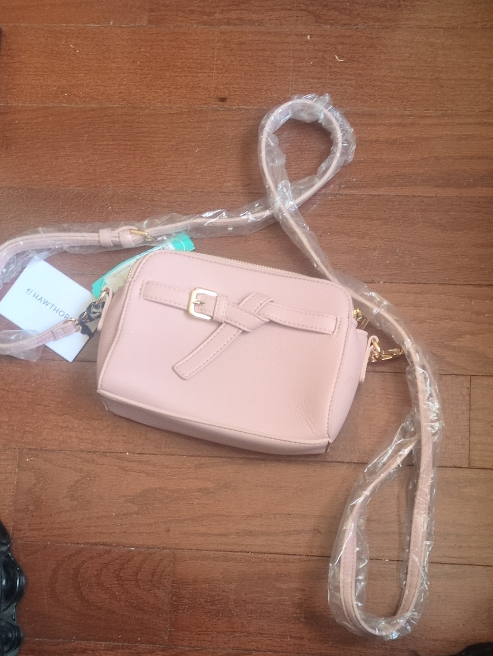 41 Hawthorn Blush Pink Pebbled Crossbody Bag